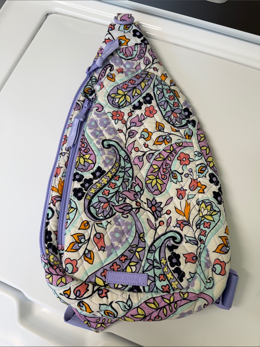 Vera Bradley Maddalena Paisley Quilted Sling Backpack - Picture 1 of 1